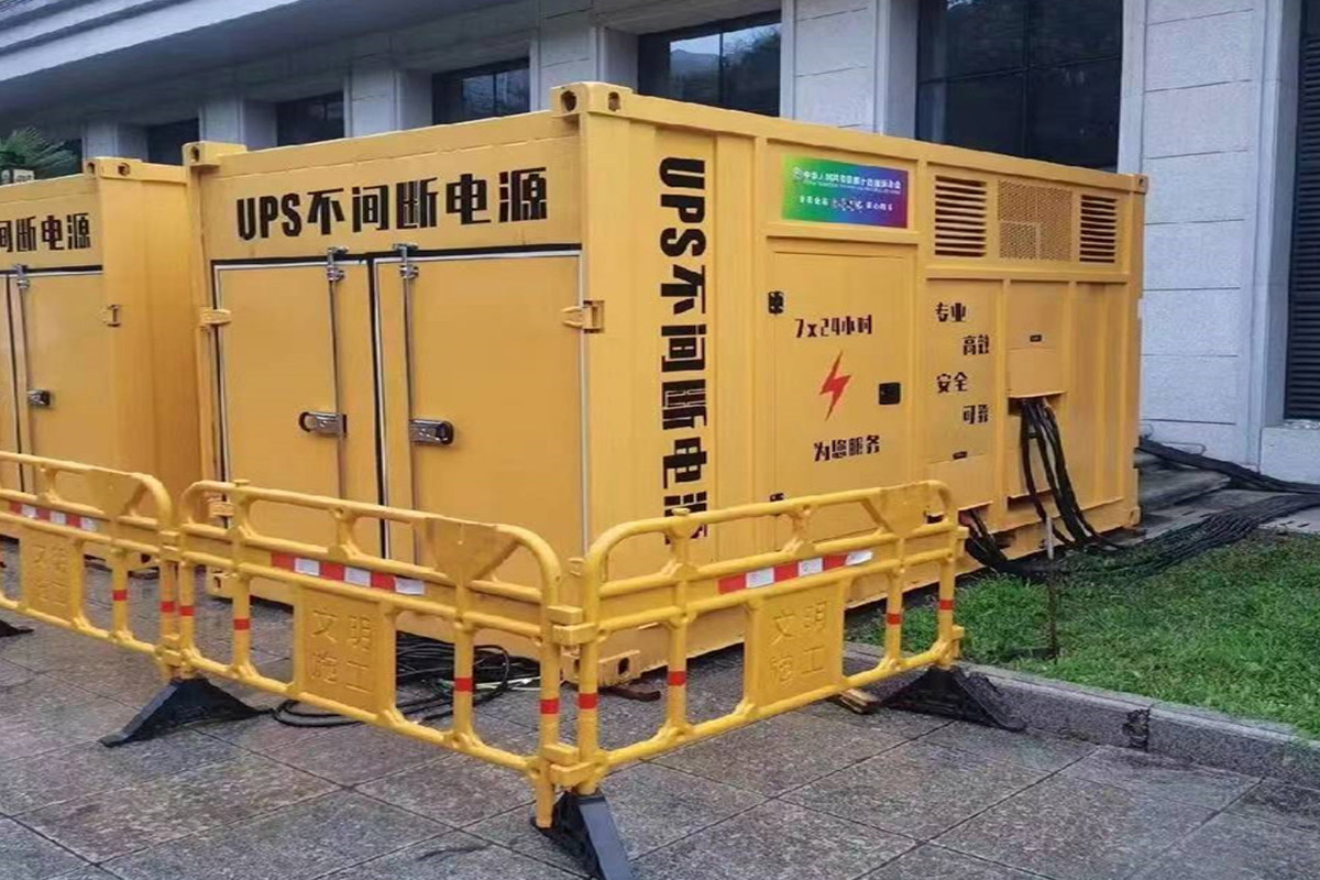 乳源发电机租赁施工现场